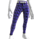 Slim Plaid Pants with Belt