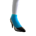 Turquoise Socks and Black Pumps
