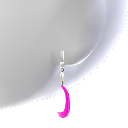 粉紅月形耳環